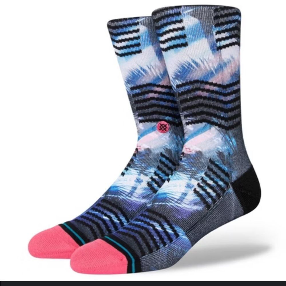 STANCE MEN’S SOCKS X WADE PALM CHEVRON CREW COLLECTION CASUAL SIZE LARGE NWT